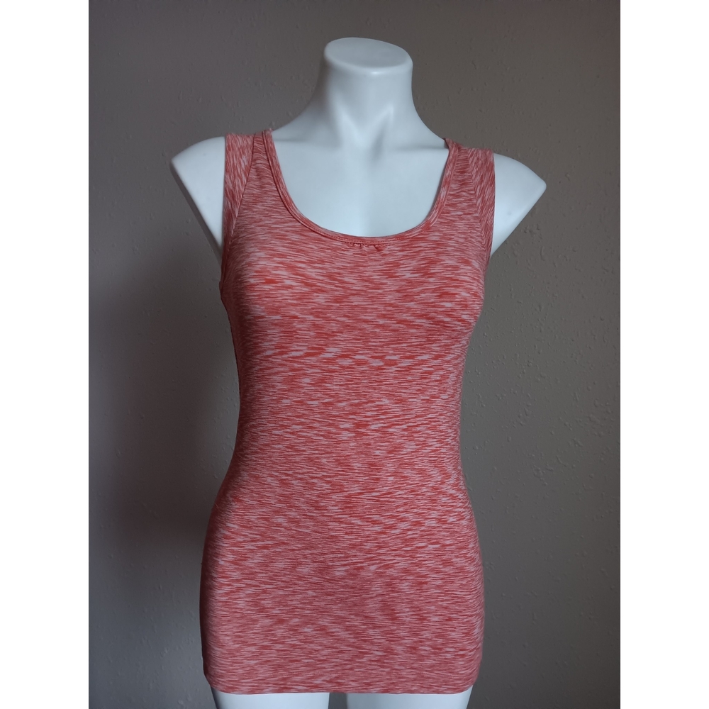 Lucy Red Heather Seamless Scoop Tank Top